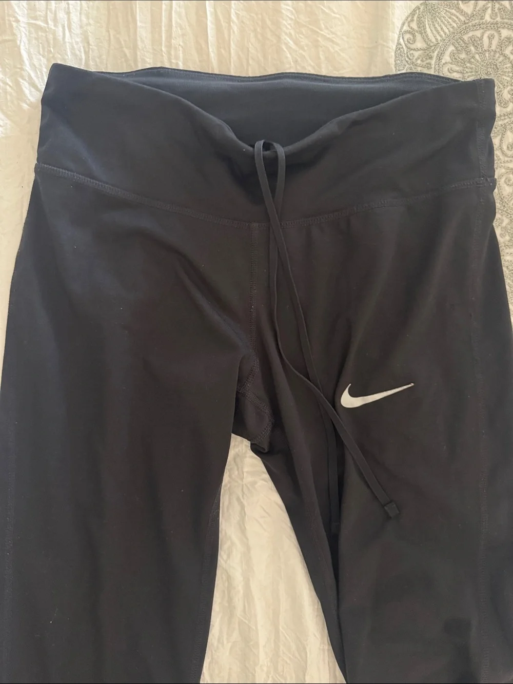 Nike Black Athletic Leggings with Swoosh